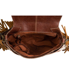 Load image into Gallery viewer, Classic Country Fringed Hand-Tooled Bag
