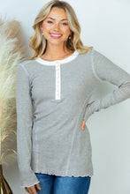 Load image into Gallery viewer, Long Sleeve Henley Top
