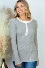 Load image into Gallery viewer, Long Sleeve Henley Top
